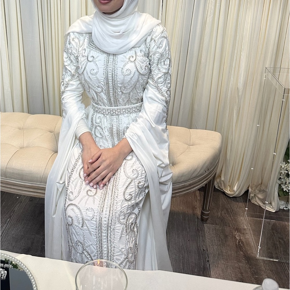 White Beaded Kaftan